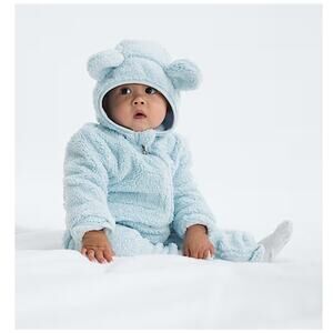 New The North Face Baby Polar Haze Campshire Teddy Bear One-Piece Size 6-12 M